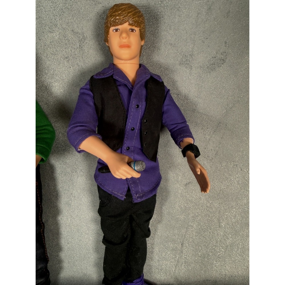 Justin Bieber Collector Dolls Lot of 2 Mattel Accessories Singing Works - Picture 2 of 14